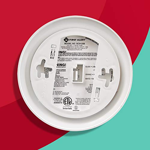 Image of FIRST ALERT BRK SC9120B-3 Hardwired Smoke and Carbon Monoxide (CO) Detector with Battery Backup, White, Pack of 3