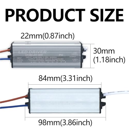 Transformateur d'éclairage LED 36W courant constant 600 mA étanche - 3
