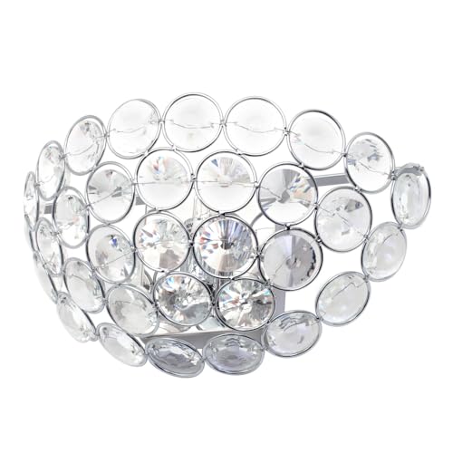 Image of LITECRAFT Wall Light Crystal Effect 1 Arm Fitting - Polished Chrome Clearance