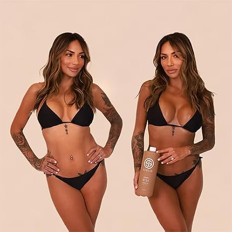 SJOLIE Spray Tan Solution - No. 14 - Dark Depth Tanning Spray | Hydrating Sunless Tanner for Long Lasting, Dark Bronze Finish (8oz)