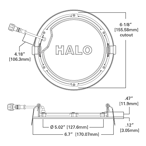 HALO HLB LED Recessed Lighting 6 inch Thin Canless w/Selectable Color Temperatures, 0-10V Dimming, 120-277V Input - HLB64099FSE010MWR by HALO - Image 4