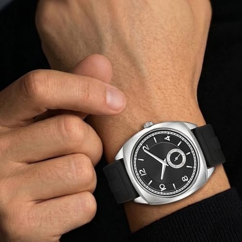 Image of styledose Men's Watch Analog Quartz with Chronograph & Silicone Strap -Casual & Formal Wrist Watch for Men