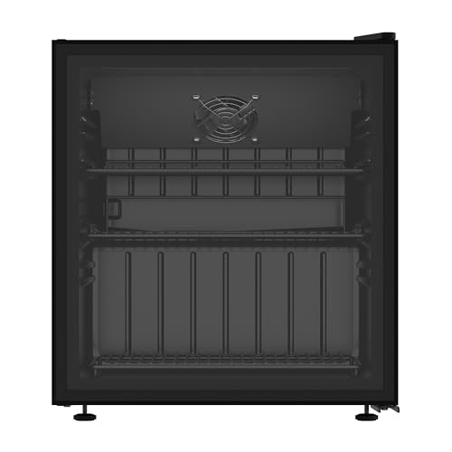 Image of Avanti 60-Can Beverage Center Refrigerator with Glass Door, Adjustable Shelves, Full Range Temperature Control 32F-50F, Black