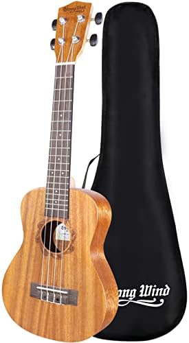 Strong Wind Concert Ukulele, Mahogany 23 Inch Ukeleles for Beginners, Adult Uke Hawaiian Starter Ukalalee With Gig Bag