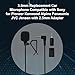 SPTSSWET Universal Car Microphone 3.5mm External Assembly Mic Stereo Car Assembly Mic Replacement Compatible with Sony for Pioneer Kenwood Alpine Panasonic JVC Jensen with 2.5mm Adapter