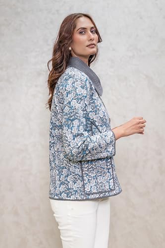 Image of Cotton Quilted Jacket for Winter | Warm Lightweight, Soft Quilted Reversible, Casual Jackets for Women | Stylish Cotton Outerwear | Breathable & Comfortable