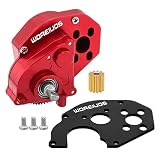 WOAEIUOS Complete Transmission Gearbox with Steel 0.3 Mod Transmission Gear for Axial SCX24 Deadbolt