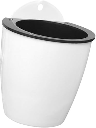 GANAZONO Maceta de almacenamiento de agua para colgar en la pared, maceta de riego automático de plástico para colgar en la pared, soporte para