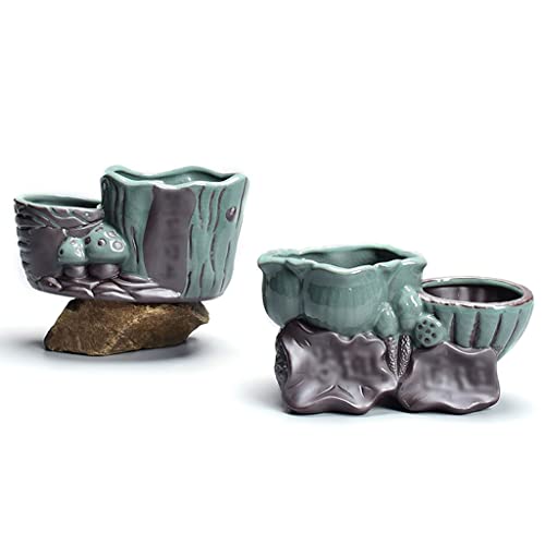 Pots de fleurs décoratifs de maison avec double drainage trou intégré - 6