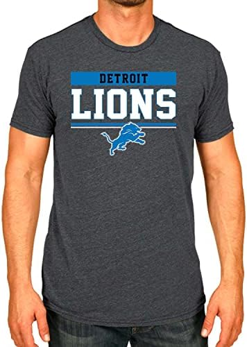 Team Fan Apparel NFL Adult Team Block Tagless T-Shirt - Cotton Blend - Charcoal - Perfect for Game Day - Comfort and Style, Charcoal, Medium