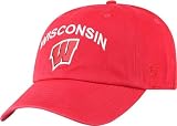 Collegiate Hats - Fitted Caps Adjustable Hats and Snapbacks Available (Adjustable Hat, Wisconsin Arch)