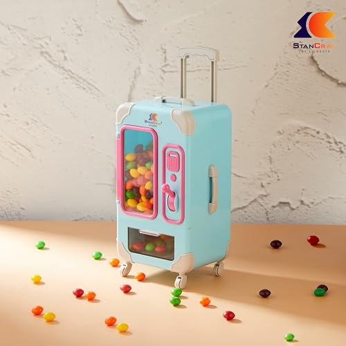 Image of Candy Dispenser, Cute Vending Machine for Desktop, Manual Candy Machine, Dispense Mini Candies, Birthday & Christmas Gift for Girls, Gift for Friends (Blue)