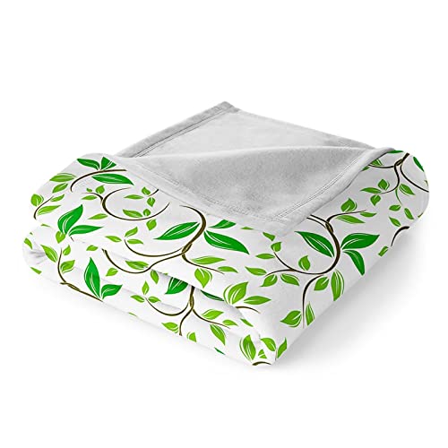 Couverture Douce et Confortable KnSam Vert Plaid Cocooning pour vos Soirées Canapé
