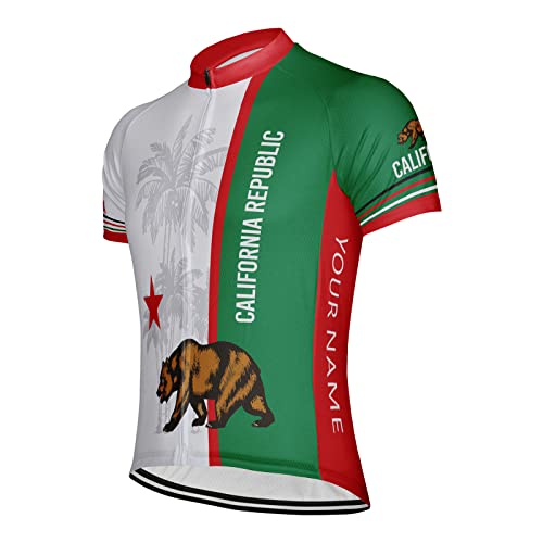Luisbibe Customized California Men's Cycling Jersey Short Sleeve (Ms0013-1, L) #TOP1