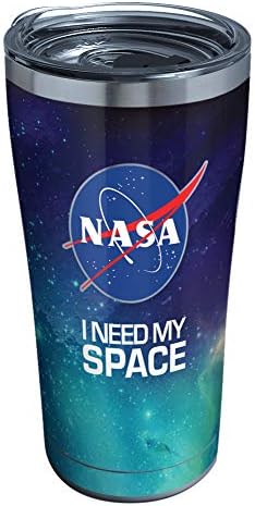 Tervis Triple Walled NASA I Need My Space Insulated Tumbler Cup Keeps Drinks Cold & Hot, 20oz Legacy, Stainless Steel