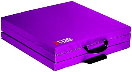 Xn8 Tri-Fold Gymnastics Mat with Carrying Handles Non Slip PU Leather Soft 6cm Thick Folding Gym Mat for Home Fitness Workout Exercise Yoga Pilates
