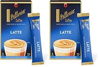 Vittoria Coffee Latte Instant Coffee Sachets - 100% Freeze Dried Premium Coffee. Creamy, Smooth Blend. Ready to mix, just add hot water. 8 Serves (Pack of 2)