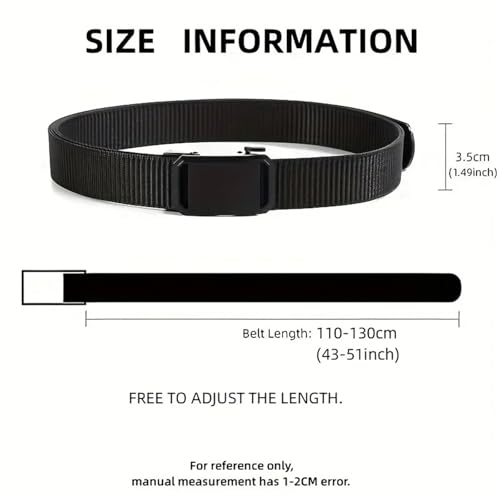 Automatic Buckle Belt Canvas Tactical Workwear Casual Outdoor Military Training Pants Belt For Men2