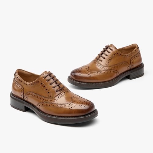 BEAU TODAY Women's Wingtip Brogue Oxfords, Genuine Leather Dress Shoes by BEAU TODAY - Used condition - Image 7