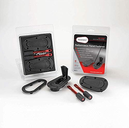 AeroCatch 120-2000 Above Panel Flush Hood Latch and Pin Kit - Black
