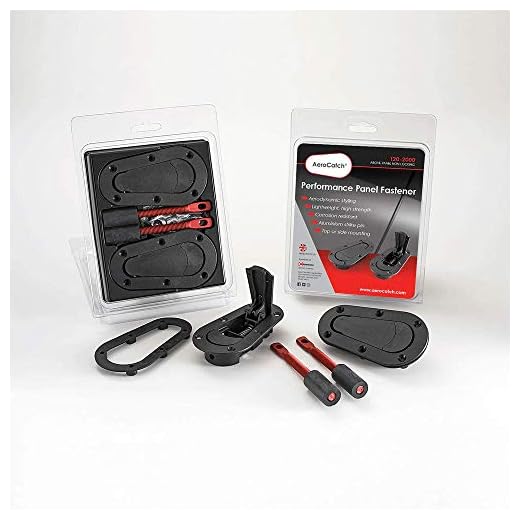AeroCatch 120-2000 Above Panel Flush Hood Latch and Pin Kit - Black