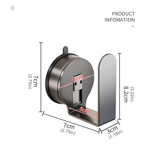 Soporte para tapas de contenedor de pared con tazas de absorción para cocina 4