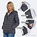 Spyder Packable Puffer Jacket Womens with Hood, Lightweight Full Zip Winter Quilted Womens Puffer Coat