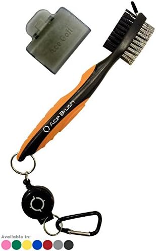 Golf Brush and Club Groove Cleaner (Orange)