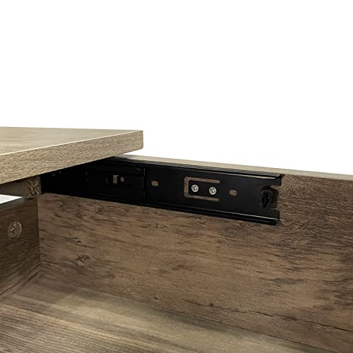 Mcmacros Lift Top Coffee Table For Living Room Office With Storage, Slide Drawer And Metal Frame, Lift Up Dining Table (Grey) #TOP5