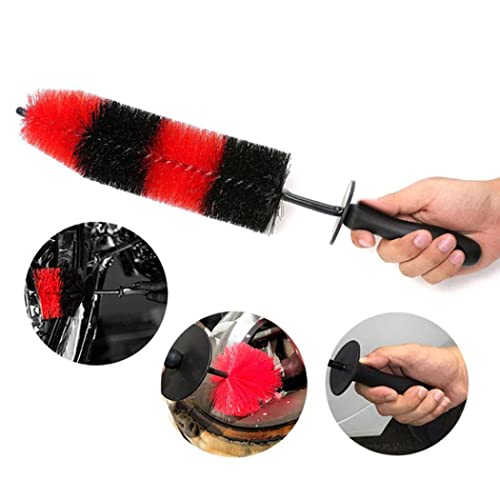 AEIOFU Wheel Rim Brush Rim Cleaner Brush Wheel Cleaner Brush Tire Brush Soft Bristle Car Wheel Cleaner Brush Tire Detailing Brush Car Washing Brush for Wheels Rims Tips Vehicle Engine Motorcycles.