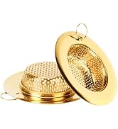 2 Pack Gold Self-Adhesive Metal Spice Racks for Fridge Doors & Kitchens