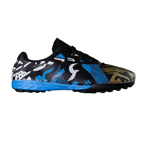 Runner Unisex Stars and Tartan Football Sneakers Tartan Black/Gold, 43 EU