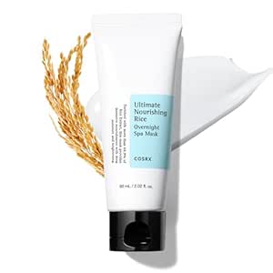 COSRX Ultimate Nourishing Rice Overnight Spa Mask, 60ml / 2.02 fl.oz | Rice Extract 68% and Niaci...