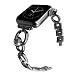 Produktbild Kompatibel mit Apple Watch 42mm Armbänder Edelstahl Schwarz, Edelstahl Metall Replacement Straps Band Schlaufe Smart Watch Glitzer Ersatzarmband Kompatibel mit Apple Watch Series 5/4/3/2/1 42mm 44mm