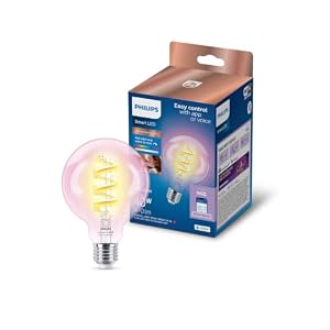 Philips Smart Lighting, LED RGB Filament G95 Light Bulb, E27 Base