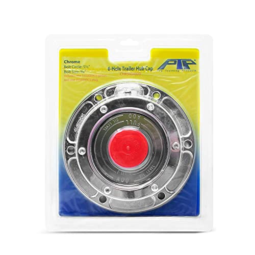 Pro Trucking Products Pair of Chromed Six Hole Hubcaps with Gasket Replaces Stemco 300-4009 & 340-4009