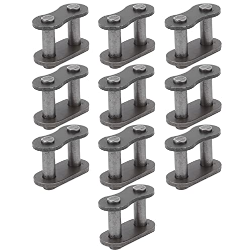 10 eslabones maestros de eslabones de cadena 428, eslabones de cadena de rodillos de acero al carbono, conector de eslabón de fijación de cadena de motocicleta de acero para