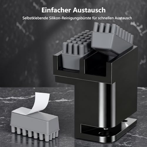 HOKYYCC P1/X1-Panda Serie Brush + 4-Teiliges Silikon Düsenbürstenkopf Set, Für Bambulab P1S/P1P/X1C/X1E 3D-Druckers, Heizbett Düsenreinigungswerkzeug, Plug-and-Play