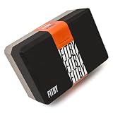 Yoga Blocks for Yoga Lovers- Sturdy and Non-slip Foam Block- Safe Yoga Block for Beginners or Practitioners- Lightweight Yoga Props- High-Density Foam Blocks- Yoga Blocks by Fitby (Gray and Black, 9x6x4 in.)