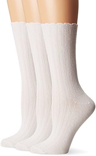 no nonsense Women's Scallop Pointelle Crew Sock