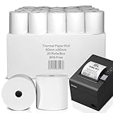 80x80mm Thermal Paper Rolls – Premium BPA-Free Receipts, 20 Rolls Case Pack Till Rolls Set, Long-Lasting POS Printer Paper, Compatible with POS Thermal Printers, Pack of 20 Rolls Case.