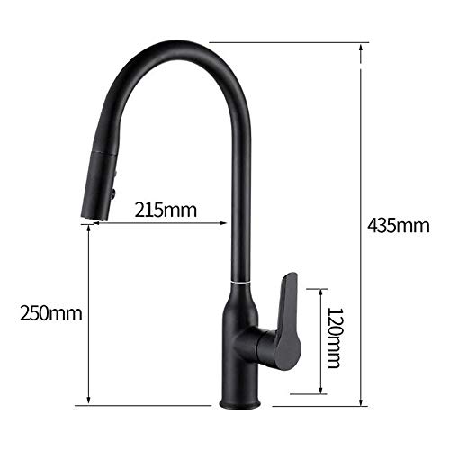 Robinet de cuisine noir rétractable pour évier familial - 8
