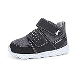 See Kai Run, Ryder High Top Sneakers for Kids, Black/Gray, 9 M Toddler