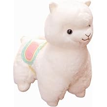 XIYUAN 13.8inch White Alpaca Plush Hug Pillow Toy Alpaca Doll Toys Llama Plushie Stuffed Animal Llamacorn Plushie Doll Toy Soft Fluffy Cushion and Gift