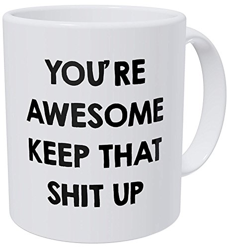 You're Awesome Keep That Shit Up 11OZ Funny Coffee Mug - By Willcallyou.