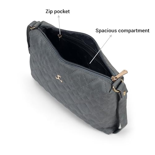 Image of Mochi Women Casual PU Soft Body Zipper closure Quilted Sling Bag