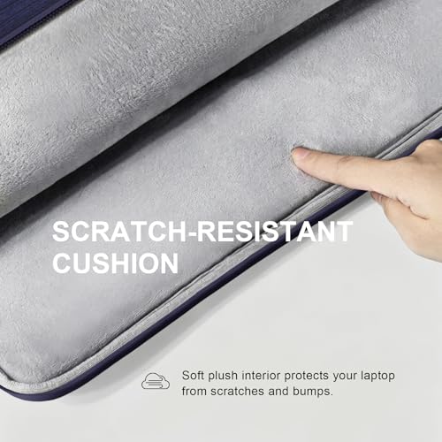 Image of Lacdo 14 Inch Laptop Sleeve Computer Case Portable Bag for Dell Inspiron 14 5481 / HP Stream 14 inch / Acer Spin 3 / ASUS L402YA / HP Acer Chromebook 14, S330 / Flex 14 Notebook, Water-Resistant, Blue
