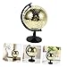 JOINPAYA Golden Reflective Disco Ball Globe Creative Office Desk Decor with Flare Effect for Events Parties Geographical Learning Tool Unique Sparkling Light Show