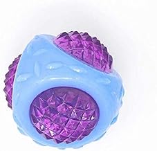 Woofy Pet Interactive Diamond Cut Led Whistle Squeaky Squeaker Ball Chew Toy for Dogs and Cats (Multicolor)