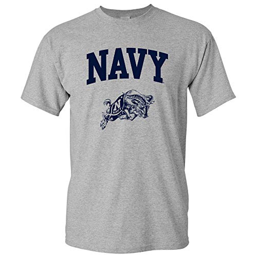 Ugp Campus Apparel As03 - Navy Midshipmen Arch Logo T-Shirt - Small - Sport Grey #TOP15